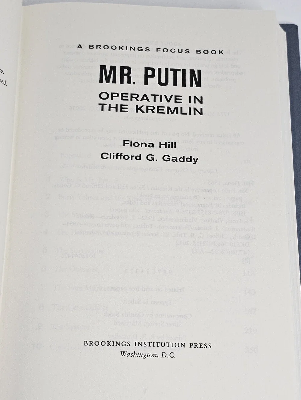 Mr. Putin: Operative in the Kremlin Fiona Hill HC Book 1st Edition 1st Print New